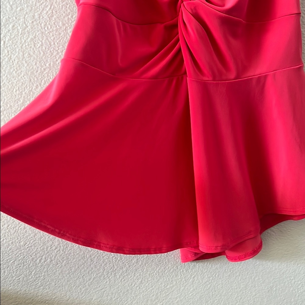 Women's twist front coral Top size 2X - Picture 3 of 7
